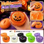 Halloween Themed Glitter Squishy Dumpling Stress Relief Bun 8.5CM Simulated Bun Slow Rebound Squeeze Spooky Ghost Pumpkin Design