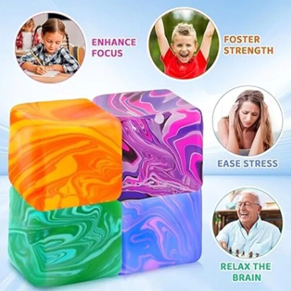 Needoh Soft and Glutinous Sensory Stress-relief Toy Cube Filled with Gel Stretchable Ball Soft Ice Blind Box Slow Rebound