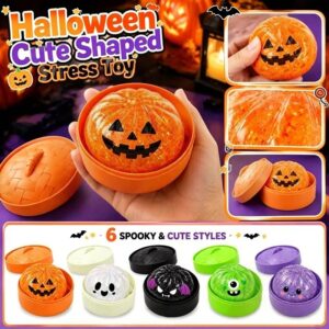 Halloween Themed Glitter Squishy Dumpling Stress Relief Bun 8.5CM Simulated Bun Slow Rebound Squeeze Spooky Ghost Pumpkin Design