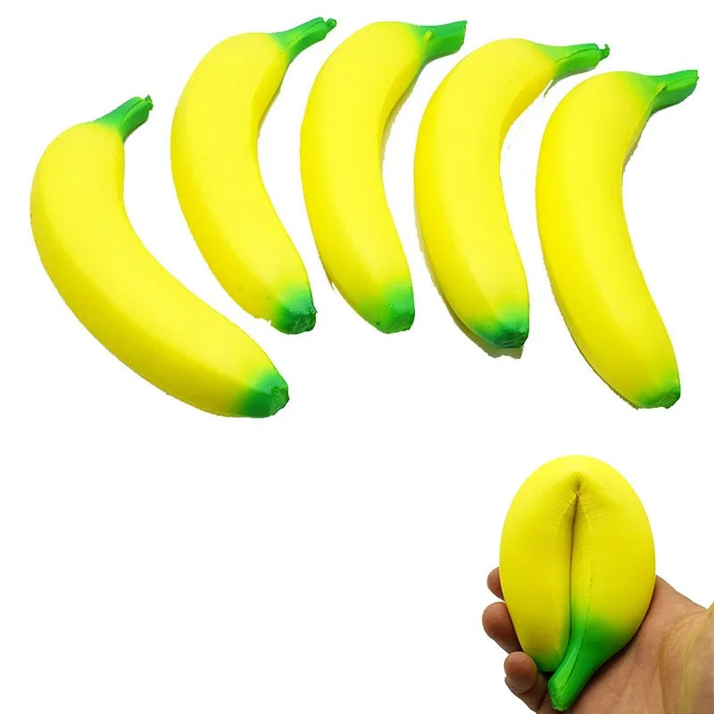 Anti-stress Squishy Banana Toys Slow Rising Jumbo Squishy Fruit Squeeze Toy Funny Stress Reliever Reduce Pressure Prop - Image 3
