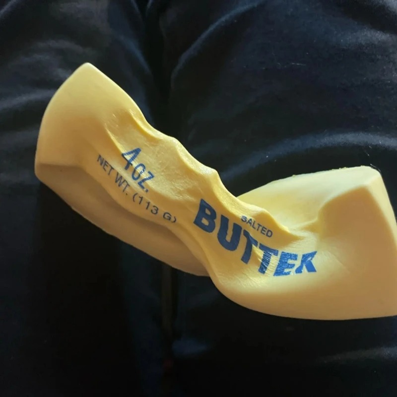 Butter Stick Squishy Fidget Toys Funny Squeeze Elastic Cheese Toy Unzip Slow Rise Squeeze Prank Children's Birthday Gift - Image 3