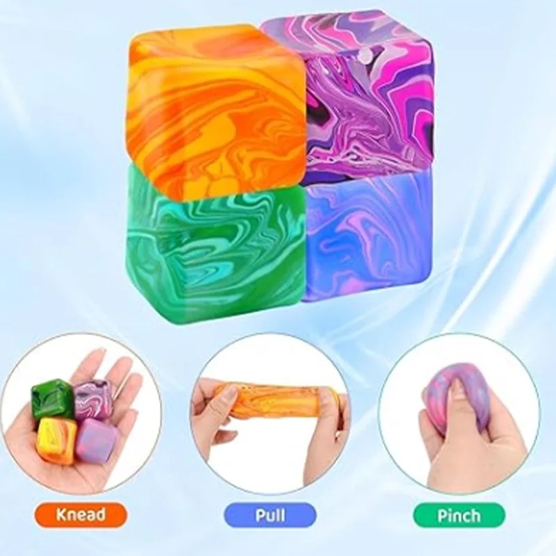 Needoh Soft and Glutinous Sensory Stress-relief Toy Cube Filled with Gel Stretchable Ball Soft Ice Blind Box Slow Rebound - Image 5