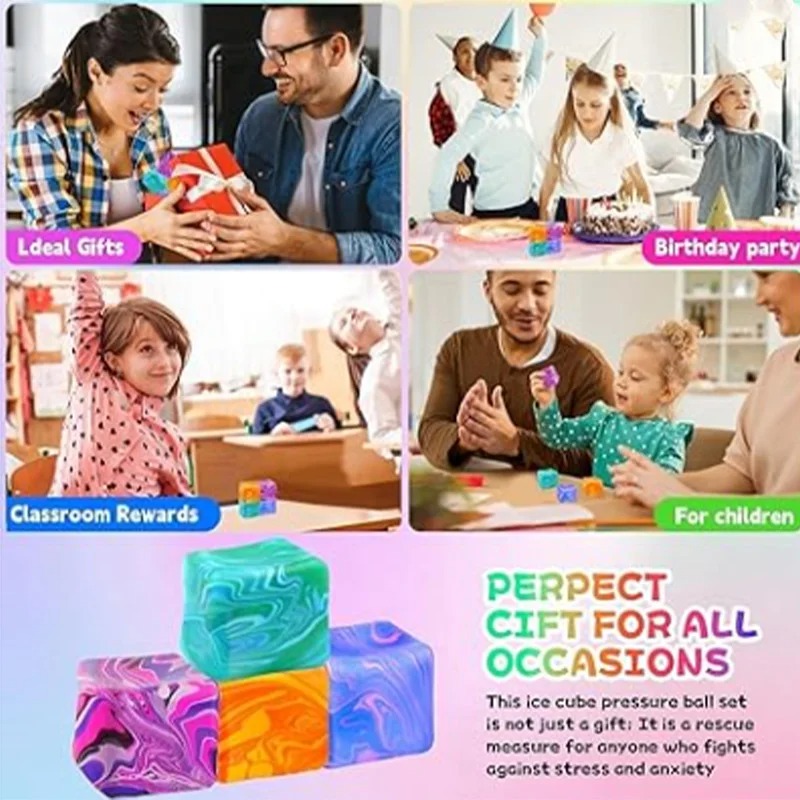 Needoh Soft and Glutinous Sensory Stress-relief Toy Cube Filled with Gel Stretchable Ball Soft Ice Blind Box Slow Rebound - Image 6