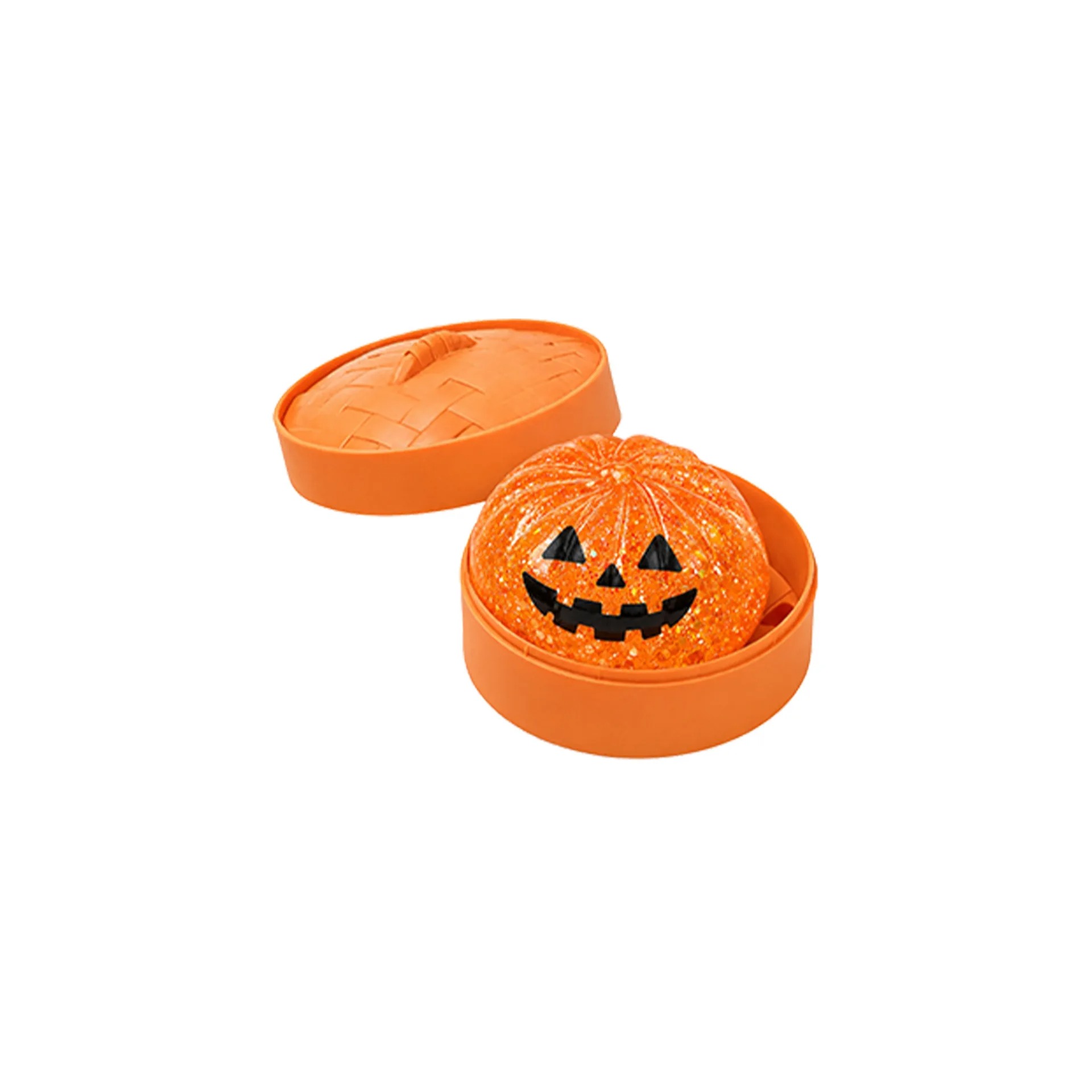 Halloween Themed Glitter Squishy Dumpling Stress Relief Bun 8.5CM Simulated Bun Slow Rebound Squeeze Spooky Ghost Pumpkin Design - Image 10