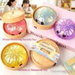 Giant Dumpling Water Squishy Steamed Bun Toy Rebound Glitter Stress Relief Ball Fidget Random Face Coloful Squeeze Pinch Toy